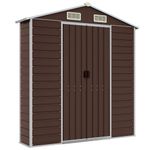 Casa si Gradina - Gradina si terasa - Casute de gradina - Sopron de gradina, maro, 191x130x198 cm, otel galvanizat - Infinity.ro