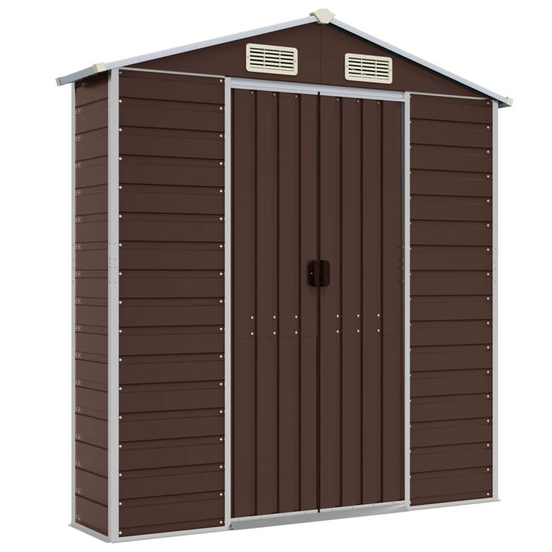 Casa si Gradina - Gradina si terasa - Casute de gradina - Sopron de gradina, maro, 191x130x198 cm, otel galvanizat - Infinity.ro