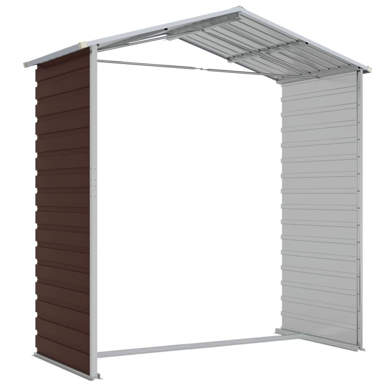 Casa si Gradina - Gradina si terasa - Casute de gradina - Sopron de gradina, maro, 191x130x198 cm, otel galvanizat - Infinity.ro