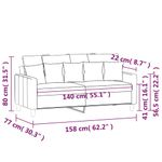 Casa si Gradina - Mobilier - Canapele si coltare - Canapele - Canapea cu 2 locuri, gri inchis, 140 cm, catifea - Infinity.ro