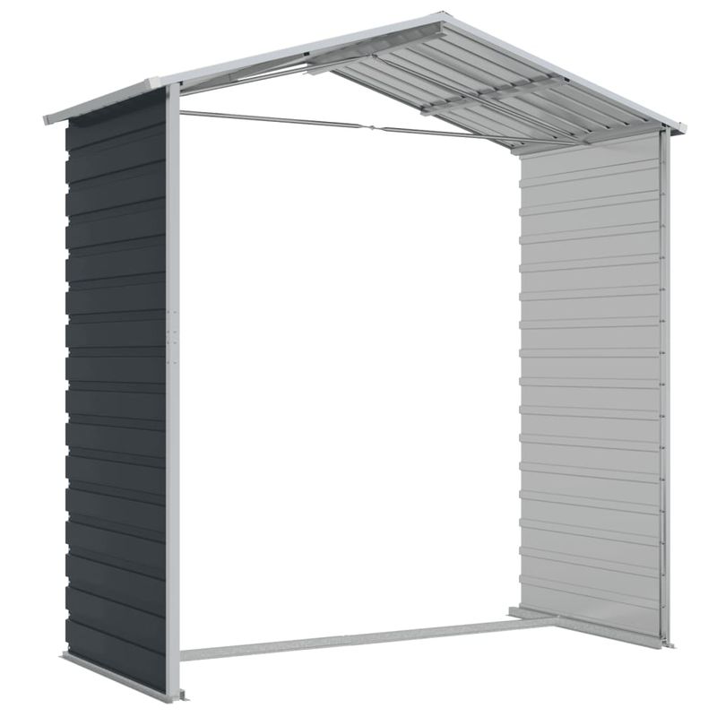 Casa si Gradina - Gradina si terasa - Casute de gradina - Sopron de gradina, antracit, 191x130x198 cm, otel galvanizat - Infinity.ro