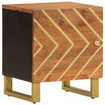 Casa si Gradina - Mobilier - Comode si corpuri - Noptiere - Noptiera, maro si negru, lemn masiv de mango - Infinity.ro