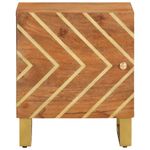 Casa si Gradina - Mobilier - Comode si corpuri - Noptiere - Noptiera, maro si negru, lemn masiv de mango - Infinity.ro