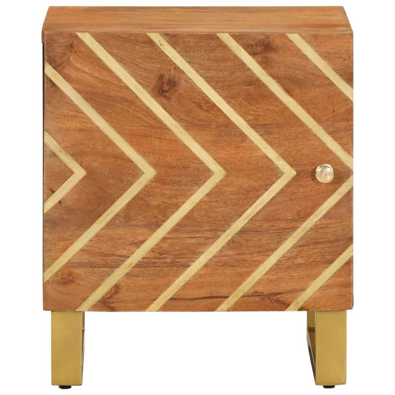 Casa si Gradina - Mobilier - Comode si corpuri - Noptiere - Noptiera, maro si negru, lemn masiv de mango - Infinity.ro