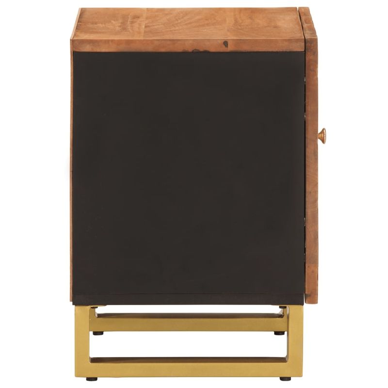 Casa si Gradina - Mobilier - Comode si corpuri - Noptiere - Noptiera, maro si negru, lemn masiv de mango - Infinity.ro