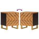 Casa si Gradina - Mobilier - Comode si corpuri - Noptiere - Noptiera, maro si negru, lemn masiv de mango - Infinity.ro