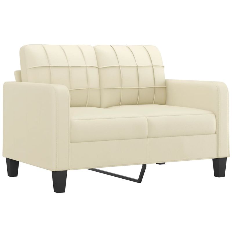 Casa si Gradina - Mobilier - Seturi de mobilier - Seturi living - Set de canapele cu perne, 3 piese, crem, piele ecologica - Infinity.ro