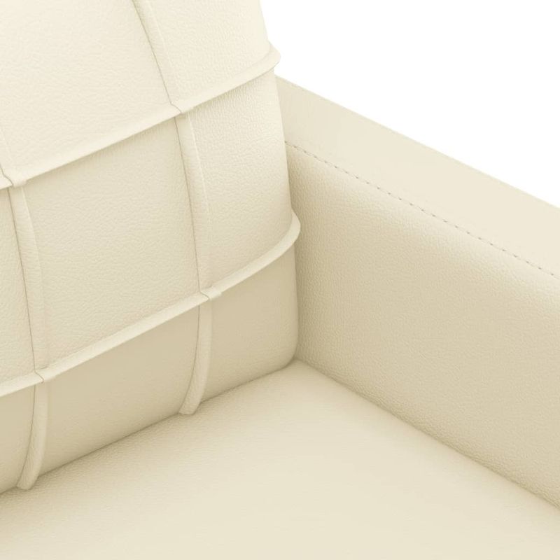 Casa si Gradina - Mobilier - Seturi de mobilier - Seturi living - Set de canapele cu perne, 3 piese, crem, piele ecologica - Infinity.ro