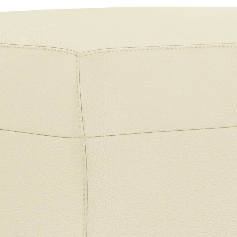 Casa si Gradina - Mobilier - Seturi de mobilier - Seturi living - Set de canapele cu perne, 3 piese, crem, piele ecologica - Infinity.ro