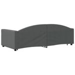 Casa si Gradina - Mobilier - Paturi si accesorii - Paturi - Pat de zi cu extensie, gri inchis, 90x200 cm, textil - Infinity.ro