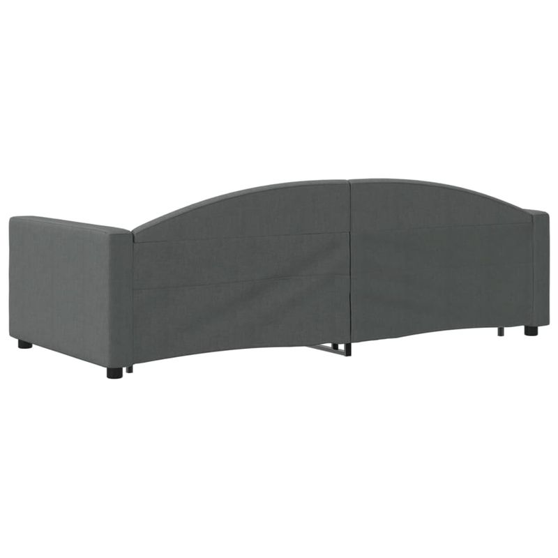 Casa si Gradina - Mobilier - Paturi si accesorii - Paturi - Pat de zi cu extensie, gri inchis, 90x200 cm, textil - Infinity.ro