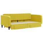 Casa si Gradina - Mobilier - Paturi si accesorii - Paturi - Pat de zi cu extensie si sertare, galben, 100x200 cm, catifea - Infinity.ro