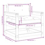 Casa si Gradina - Gradina si terasa - Mobilier exterior - Canapele si fotolii gradina - fotoliu de gradina cu perne, 2 buc., lemn de pin tratat - Infinity.ro