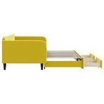 Casa si Gradina - Mobilier - Paturi si accesorii - Paturi - Pat de zi cu extensie si sertare, galben, 100x200 cm, catifea - Infinity.ro