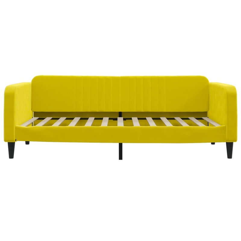 Casa si Gradina - Mobilier - Paturi si accesorii - Paturi - Pat de zi cu extensie si sertare, galben, 100x200 cm, catifea - Infinity.ro