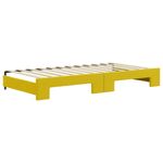 Casa si Gradina - Mobilier - Paturi si accesorii - Paturi - Pat de zi cu extensie si sertare, galben, 100x200 cm, catifea - Infinity.ro