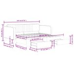 Casa si Gradina - Mobilier - Paturi si accesorii - Paturi - Pat de zi cu extensie si sertare, galben, 100x200 cm, catifea - Infinity.ro