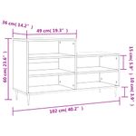 Casa si Gradina - Mobilier - Organizare si depozitare - Organizator incaltaminte - Pantofar, gri beton, 102x36x60 cm, lemn prelucrat - Infinity.ro