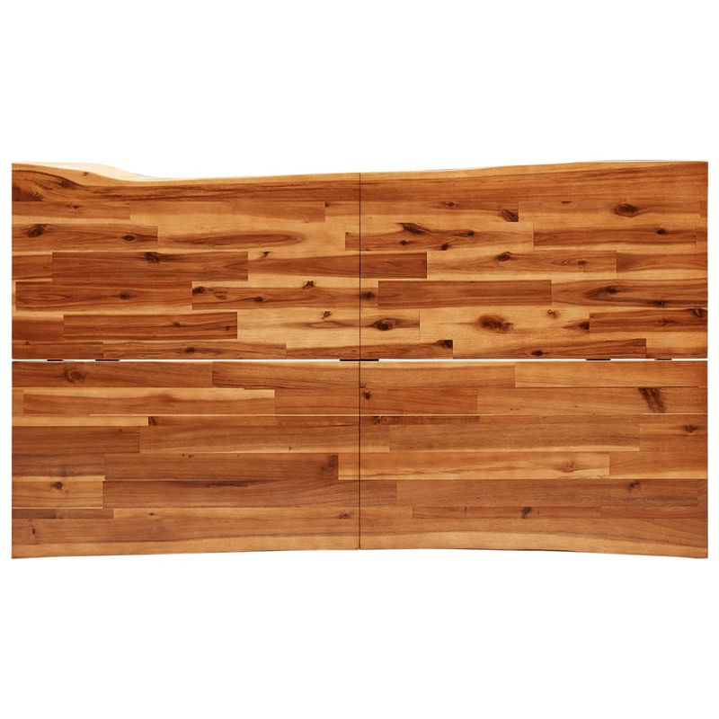 Casa si Gradina - Mobilier - Seturi de mobilier - Seturi mese si scaune - Set de masa din 3 piese, margini naturale, lemn masiv de acacia, lungime 140 cm - Infinity.ro