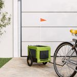 Petshop - Accesorii petshop - Culcusuri si custi - Genti si articole transport - Remorca bicicleta animale companie, verde/negru, oxford/fier - Infinity.ro