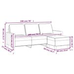 Casa si Gradina - Mobilier - Canapele si coltare - Canapele - Canapea cu 3 locuri cu taburet, maro, 180 cm, material textil - Infinity.ro