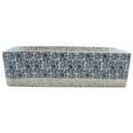 Casa si Gradina - Sanitare - Lavoar baie si accesorii - Lavoare si piedestale - Lavoar de blat gri/albastru 46x35,5x13 cm, ceramica, dreptunghi - Infinity.ro