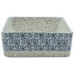 Casa si Gradina - Sanitare - Lavoar baie si accesorii - Lavoare si piedestale - Lavoar de blat gri/albastru 46x35,5x13 cm, ceramica, dreptunghi - Infinity.ro