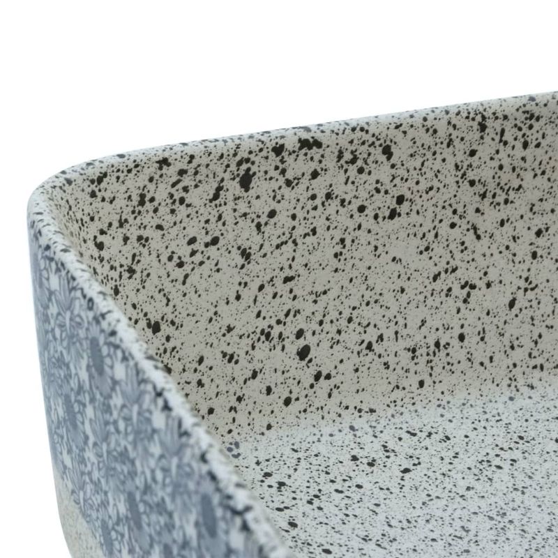 Casa si Gradina - Sanitare - Lavoar baie si accesorii - Lavoare si piedestale - Lavoar de blat gri/albastru 46x35,5x13 cm, ceramica, dreptunghi - Infinity.ro