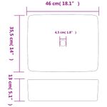 Casa si Gradina - Sanitare - Lavoar baie si accesorii - Lavoare si piedestale - Lavoar de blat gri/albastru 46x35,5x13 cm, ceramica, dreptunghi - Infinity.ro