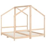 Casa si Gradina - Mobilier - Mobilier copii - Patuturi copii - Cadru de pat pentru copii, 2x(80x160) cm, lemn masiv de pin, natural - Infinity.ro