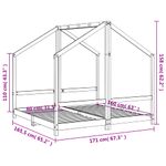 Casa si Gradina - Mobilier - Mobilier copii - Patuturi copii - Cadru de pat pentru copii, 2x(80x160) cm, lemn masiv de pin, natural - Infinity.ro