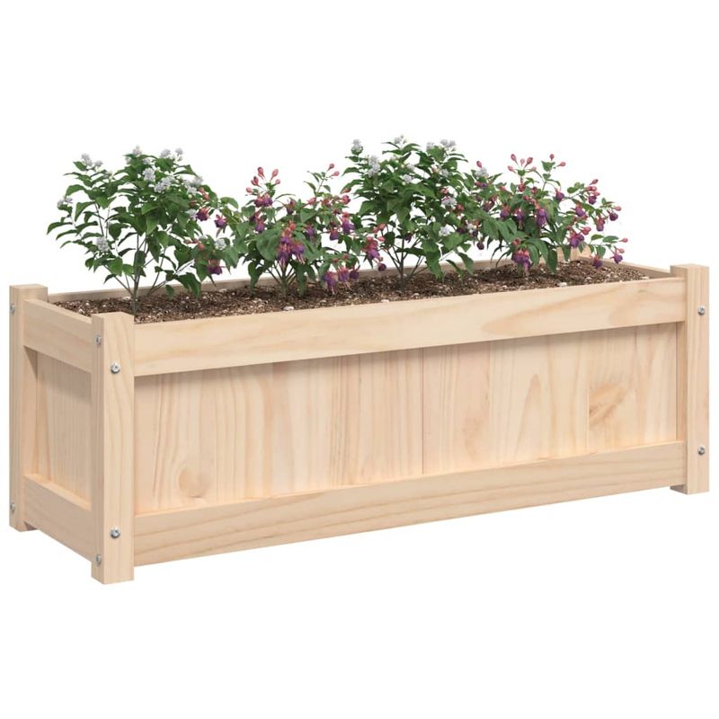 Casa si Gradina - Gradinarit si plante - Plante si ghivece - Ghivece si suporturi - Jardiniera de gradina, 90x31x31 cm, lemn masiv de pin - Infinity.ro