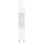 Casa si Gradina - Mobilier - Seturi de mobilier - Seturi baie - Set mobilier de baie, 3 piese, alb extralucios, lemn compozit - Infinity.ro