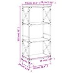 Casa si Gradina - Mobilier - Biblioteci si rafturi - Biblioteci - Biblioteca cu 4 niveluri gri sonoma 59x35x132 cm lemn prelucrat - Infinity.ro