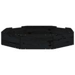 Jucarii, Copii si Bebe - Jucarii si jocuri - Jucarii de exterior - Jucarii pentru plaja si nisip - Cutie de nisip cu scaune octogonale, negru, lemn masiv de pin, mărime 111x111x20 cm - Infinity.ro