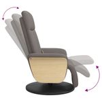 Ingrijire personala si Cosmetice - Sanatate si wellness - Articole wellness - Fotolii de masaj - Fotoliu masaj rabatabil cu suport picioare, gri taupe, textil - Infinity.ro