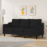 Casa si Gradina - Mobilier - Canapele si coltare - Canapele - Canapea cu 3 locuri, negru, 180 cm, material textil - Infinity.ro