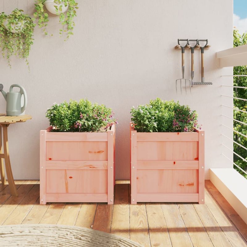 Casa si Gradina - Gradinarit si plante - Plante si ghivece - Ghivece si suporturi - Jardiniere de gradina, 2 buc., lemn masiv douglas - Infinity.ro