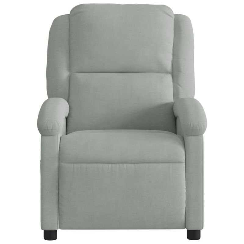 Casa si Gradina - Mobilier - Scaune si fotolii - Fotolii - Fotoliu rabatabil, gri deschis, catifea - Infinity.ro