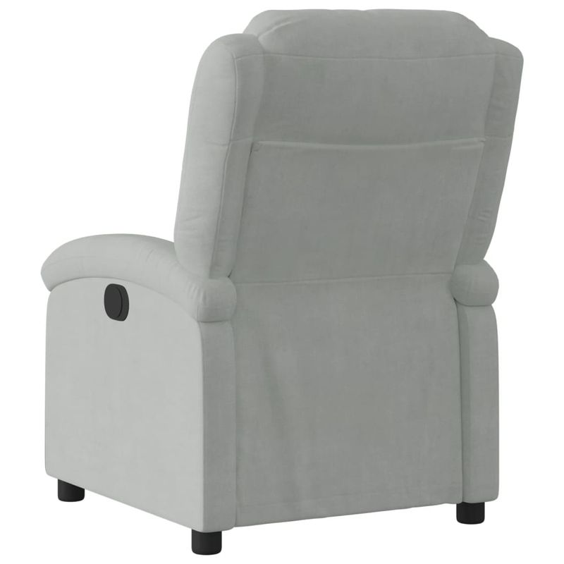 Casa si Gradina - Mobilier - Scaune si fotolii - Fotolii - Fotoliu rabatabil, gri deschis, catifea - Infinity.ro