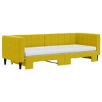 Casa si Gradina - Mobilier - Paturi si accesorii - Paturi - Pat de zi cu extensie si saltea, galben, 80x200 cm, catifea - Infinity.ro