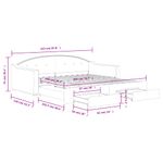 Casa si Gradina - Mobilier - Paturi si accesorii - Paturi - Pat de zi cu extensie si sertare, crem, 100x200 cm, textil - Infinity.ro