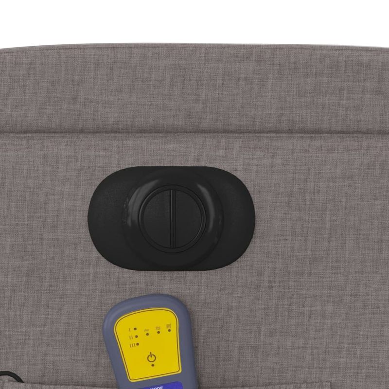 Ingrijire personala si Cosmetice - Sanatate si wellness - Articole wellness - Fotolii de masaj - Fotoliu electric de masaj rabatabil, gri taupe, textil - Infinity.ro