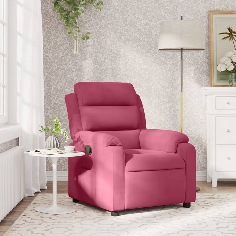 Casa si Gradina - Mobilier - Scaune si fotolii - Fotolii - Fotoliu rabatabil, rosu vin, catifea - Infinity.ro