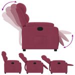 Casa si Gradina - Mobilier - Scaune si fotolii - Fotolii - Fotoliu rabatabil, rosu vin, catifea - Infinity.ro