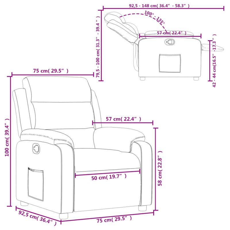Casa si Gradina - Mobilier - Scaune si fotolii - Fotolii - Fotoliu rabatabil, rosu vin, catifea - Infinity.ro