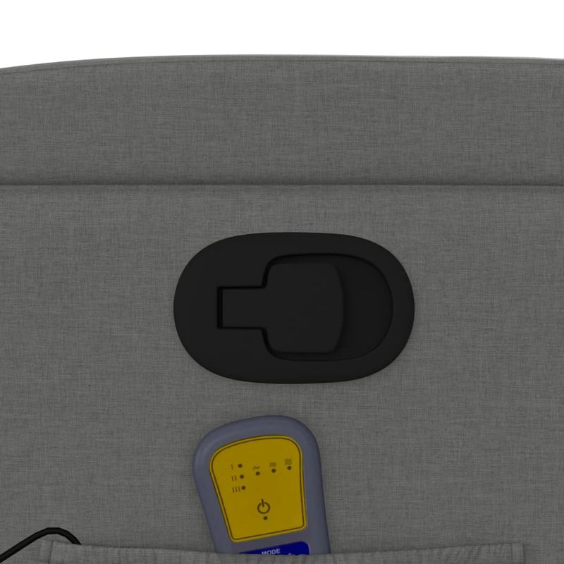 Ingrijire personala si Cosmetice - Sanatate si wellness - Articole wellness - Fotolii de masaj - Fotoliu de masaj rabatabil cu ridicare, gri inchis, textil - Infinity.ro