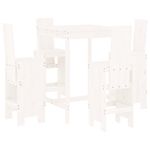 Casa si Gradina - Gradina si terasa - Mobilier exterior - Seturi mobila gradina - Set de bar pentru gradina, 5 piese, alb, lemn masiv de pin - Infinity.ro