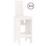 Casa si Gradina - Gradina si terasa - Mobilier exterior - Seturi mobila gradina - Set de bar pentru gradina, 5 piese, alb, lemn masiv de pin - Infinity.ro