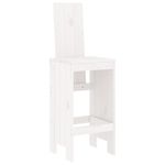Casa si Gradina - Gradina si terasa - Mobilier exterior - Seturi mobila gradina - Set de bar pentru gradina, 5 piese, alb, lemn masiv de pin - Infinity.ro